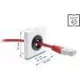 Delock 91073 Easy 45 káblová priechodka, okrúhla, biela/čierna