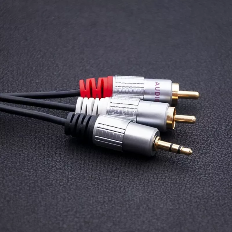 Audio kábel Qoltec 52339 1m 2x Cinch 3,5 mm čierny