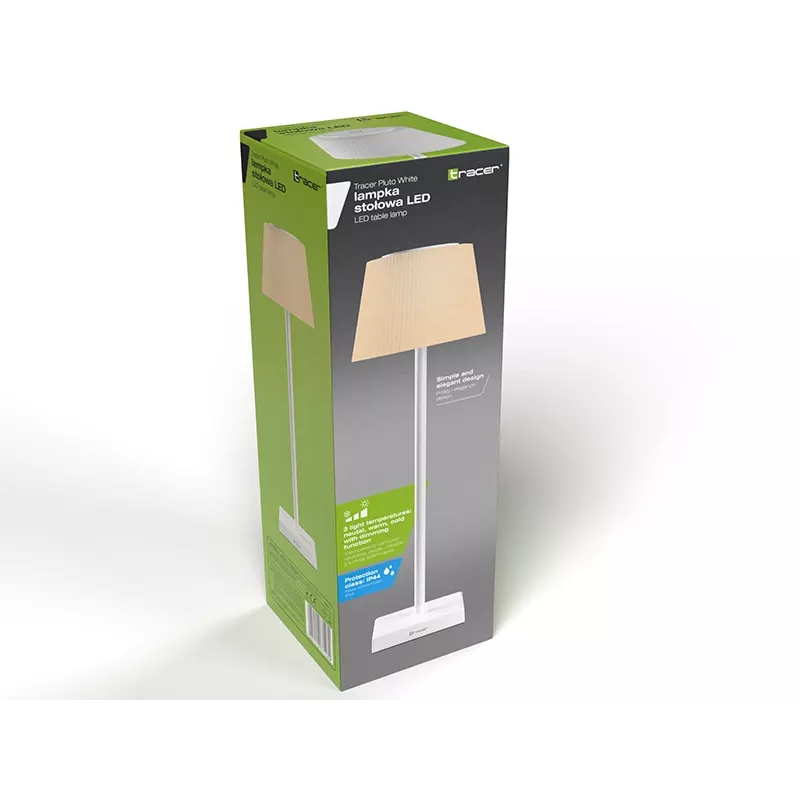 Stolná lampa TRACER Pluto biela TRAOSW47233 LED stmievateľná, biele prevedenie