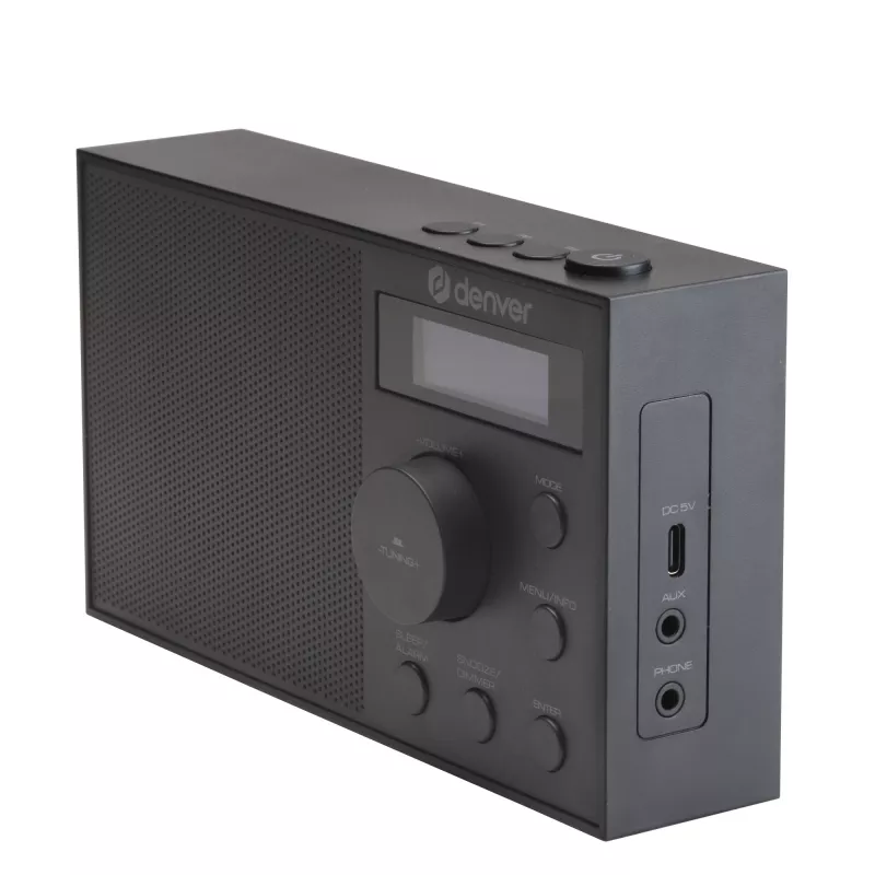 Rádio DENVER DAB-51B — kompaktné DAB+/FM/AM digitálne rádio, čierne