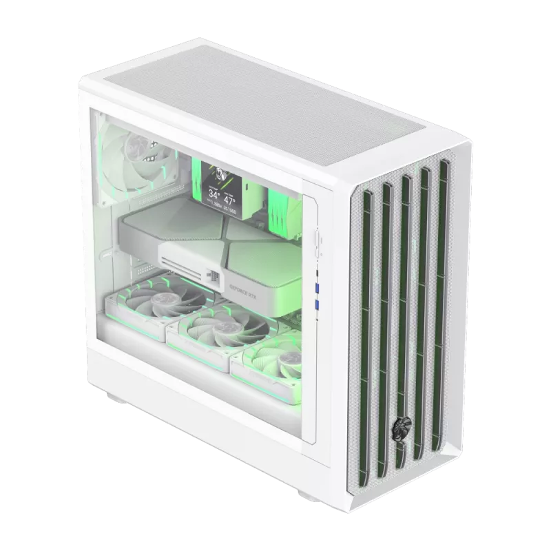 Gamemax skriňa | CLAW 460 WH | biela | Mid-Tower | napájací zdroj nie je súčasťou