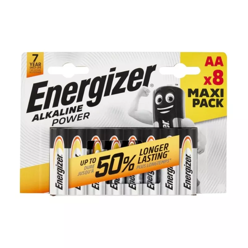Energizer Alkaline Power Batérie AA/LR6, balenie 8 ks (CHP8)