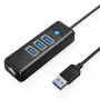 USB hub ORICO PW3UR-U3 3-port s RJ45 Ethernet portom