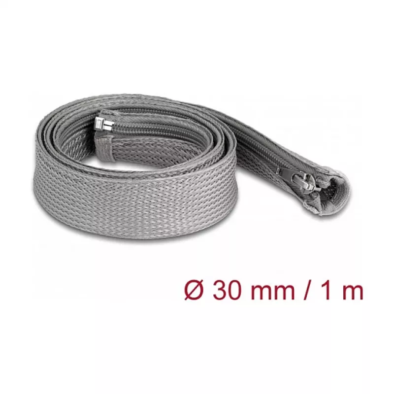 Pletená hadica DeLOCK 20825 1 m x 30 mm sivá