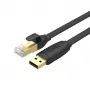 Unitek Y-SP02001B konzolový kábel USB 2.0 na RJ-45, 1,8 m, čierny