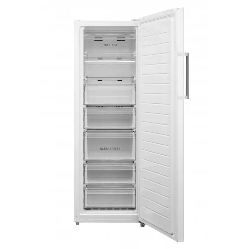 Mraznička Midea MDRU333FZE01E — energetická trieda E, 238 L netto, 172,2 cm výška, No Frost, displej, voľne stojaca, biela