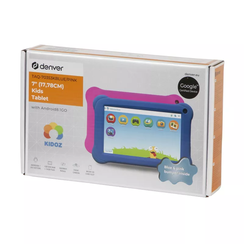 Denver TAQ-70353K 7-palcový tablet 1,2 GHz 1 GB RAM 16 GB, modrá/ružová