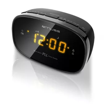 Rádiobudík Muse M-150CR s FM-PLL tunerom, 1,52 cm LED displej, budík (rádio/bzučiak), AC 230V/AAA batérie