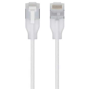 Sieťový kábel Ubiquiti UACC-Cable-Patch-EL-C6A-15M-W RJ-45 Cat6a 15m transparentný biely