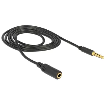 Audio kábel 3,5 mm konektor samec na konektor samica DeLOCK 84666 čierny 1 m