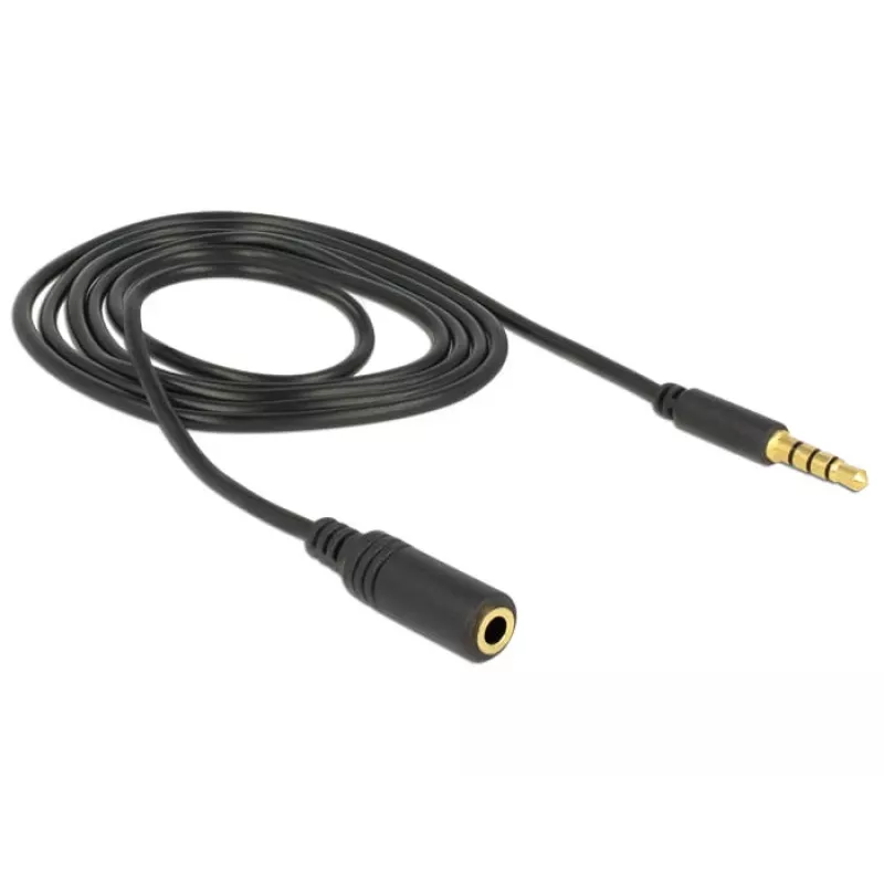 Audio kábel 3,5 mm konektor samec na konektor samica DeLOCK 84666 čierny 1 m