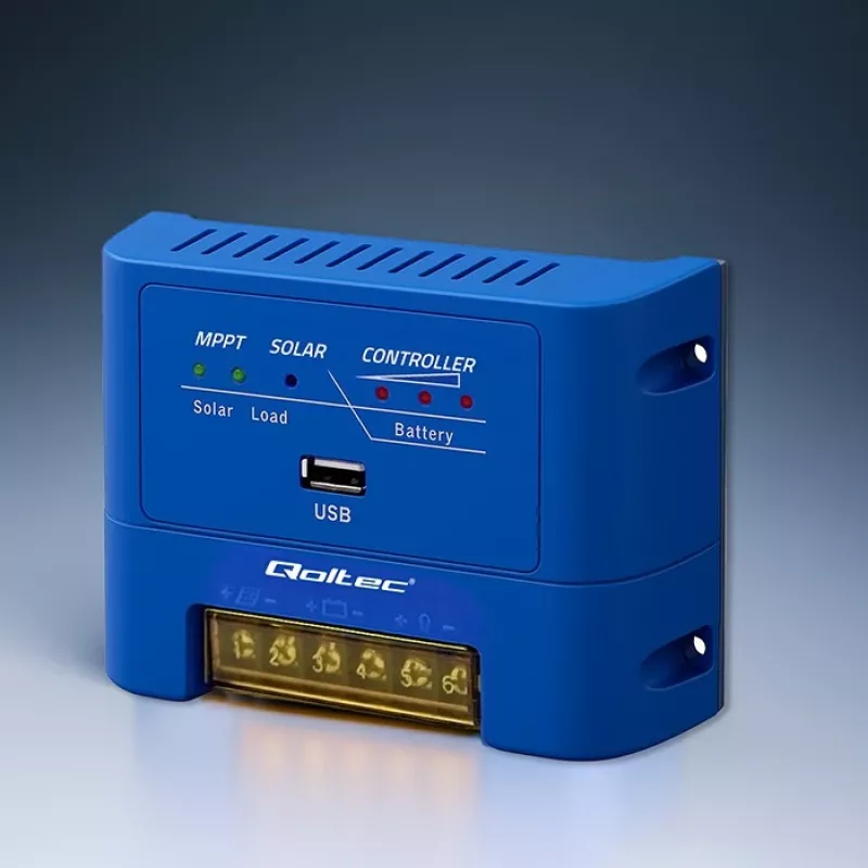Solárny regulátor nabíjania QOLTEC MPPT 15A pre napájanie jednosmerných systémov, model 53666