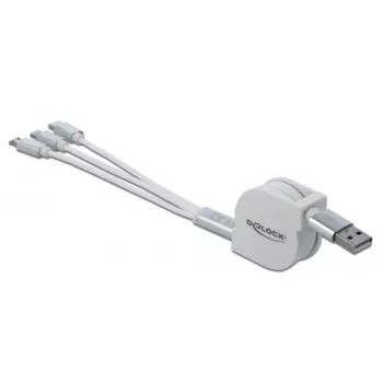 USB kábel DeLOCK 85850 0,98 m USB 2.0 USB A USB C/Micro-USB B/Lightning