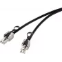 Renkforce RF-4538216 sieťový kábel čierny 0,5 m Cat6a S/FTP (S-STP) (RF-4538216)