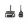 Assmann DisplayPort adaptérový kábel. DP - DVI (24+1) M/M. 1,0 m. s uzamknutím. Kompatibilný s DP 1.2. UL. CE. modrý (AK-340301-010-S)