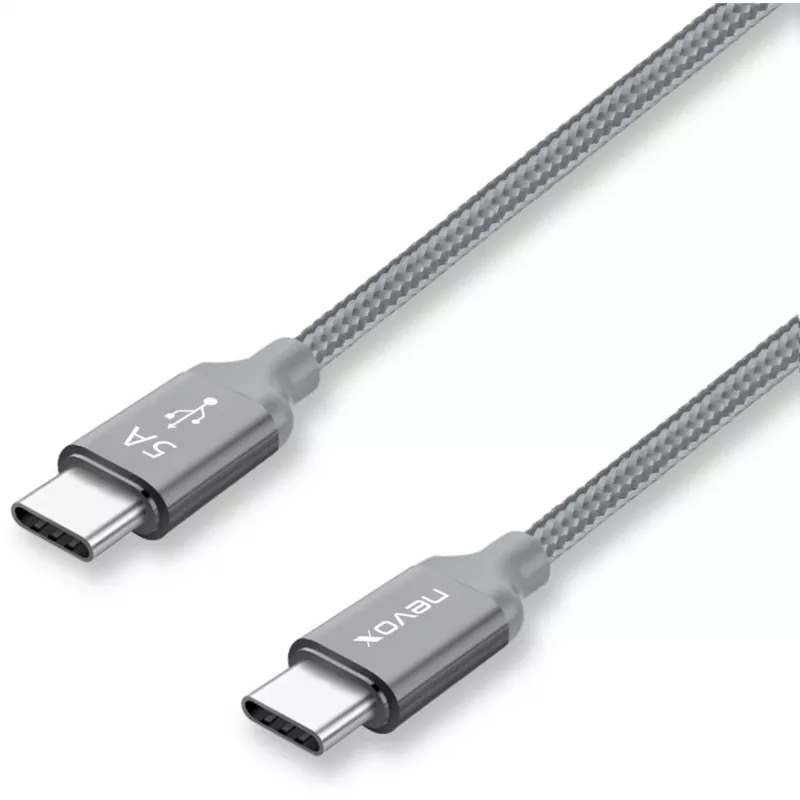 USB kábel Nevox 1654 USB 2.0 2 m USB C sivý strieborný