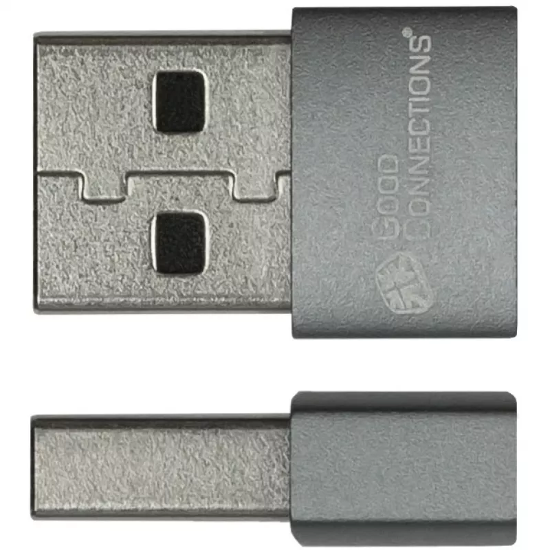 Good Connections adaptér USB 2.0 konektor samec A na USB-C konektor samica hliníkové puzdro sivá (USB-AD203)