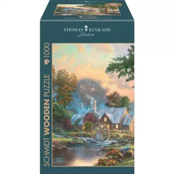 Drevené puzzle schmidt spiele 59797 Thomas Kinkade Studios 1000 dielikov, drevené dieliky