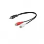 Microconnect AUDC02 audio kábel 0,2 m RCA 2 x RCA čierny