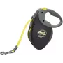 Navíjacie vodítko Flexi NEON GIANT M — 8 m popruhové vodítko, max. zaťaženie 25 kg, ergonomická rukoväť, čierna/žltá
