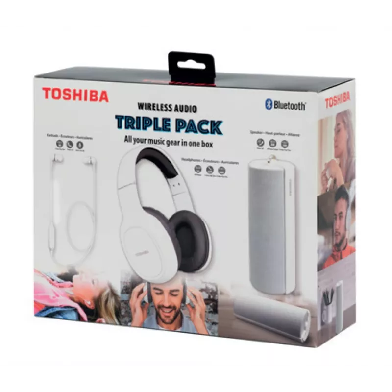 Slúchadlá Toshiba Wireless Audio Triple Pack HSP-3P19 biela