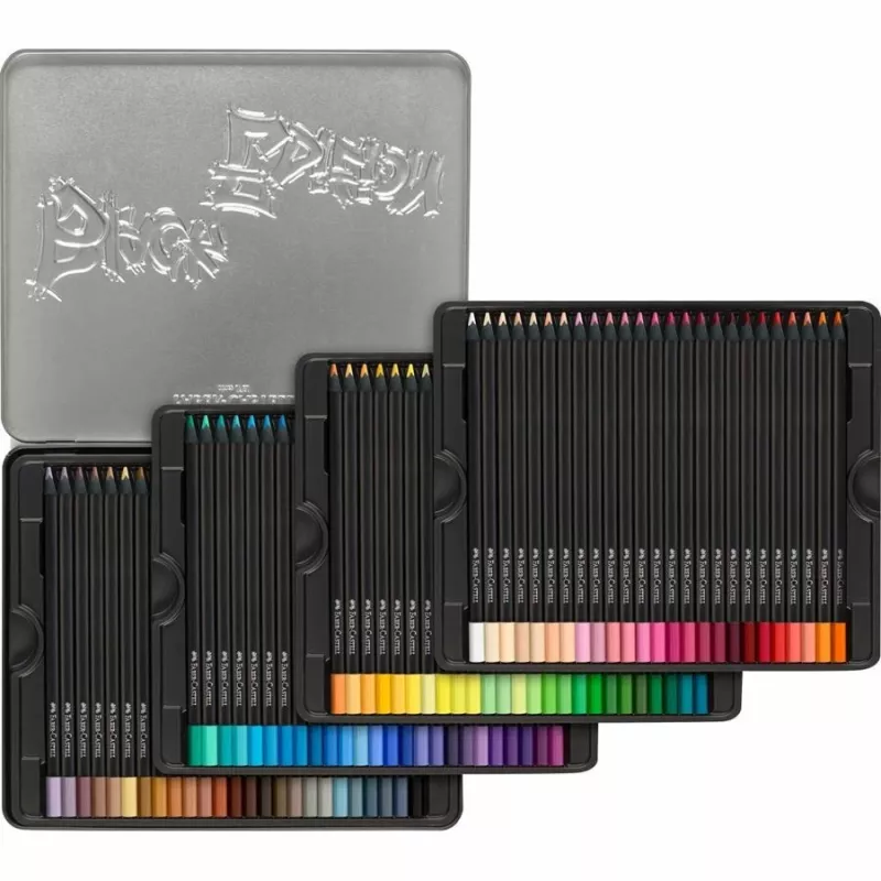 Faber-Castell Black Edition farebné ceruzky, 100 ks v plechovej krabičke (116490)