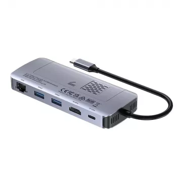 UNITEK aktívny hub USB-C 10GBPS,M.2,HDMI, PD 100W