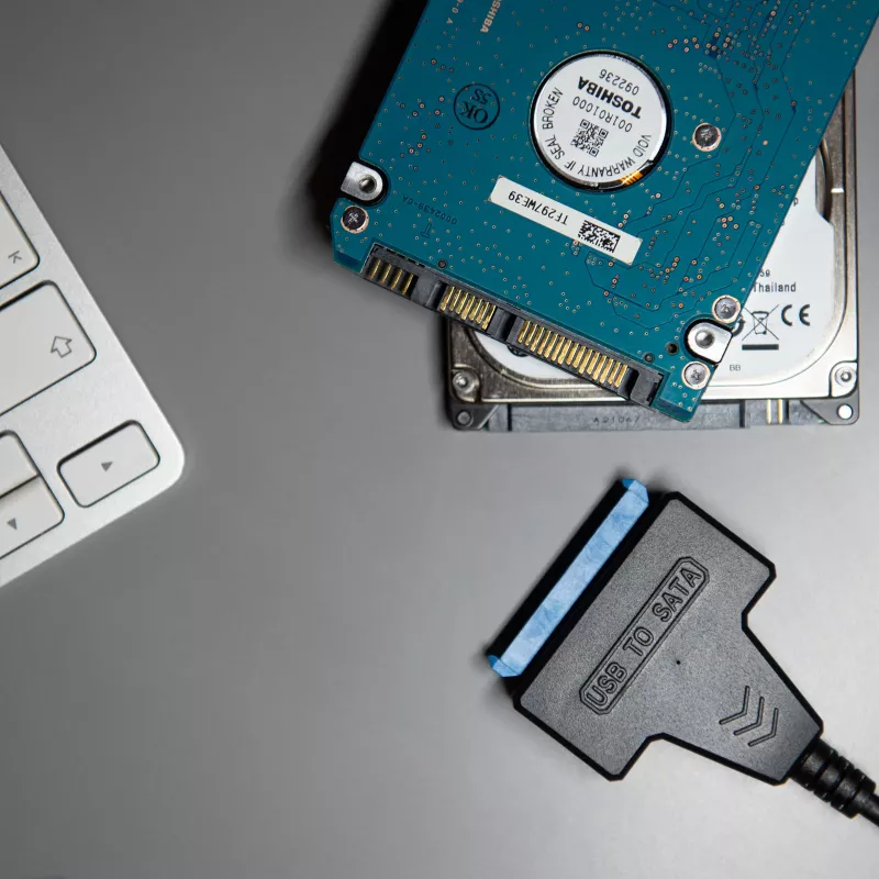 Akyga AK-CA-86 SATA na USB-A 3.0 adaptérový kábel pre 2,5-palcové disky, 0,3 m, čierna