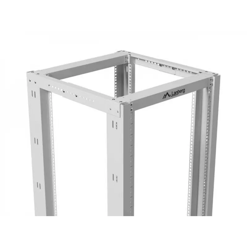 LANBERG 19-palcový otvorený rack 27U 600x800 mm sivý, 27U open-frame serverový rack
