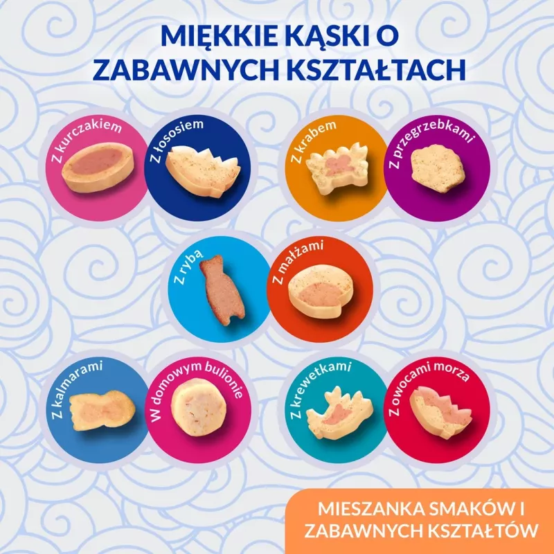 INABA Juicy Bites krevety a morské plody – mačacie maškrty – 3x11,3 g