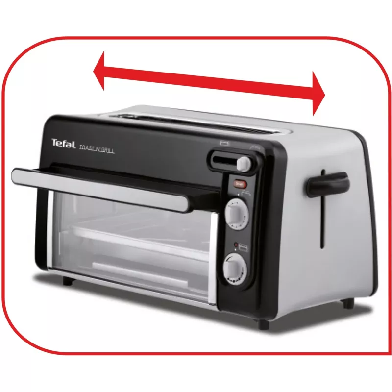 Hriankovač Tefal TL6008 2 plátky 1300 W hliník čierny