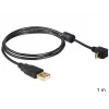 USB kábel DeLOCK USB 2.0 1 m Micro-USB B čierny