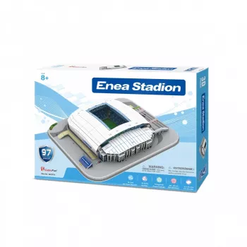 3D puzzle cubicfun model štadióna Lech-Poznaň – replika štadióna v mierke na zostavenie, kartónové diely, číslo modelu 306-20257