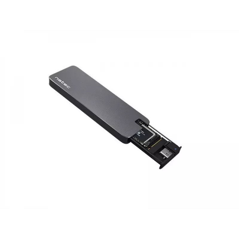Natec Rhino NKZ-1953 puzdro na SSD M.2 NVMe, USB-C 3.2 Gen 2 10 Gbps, M.2 2230/2242/2260/2280, až 2 TB, hliník