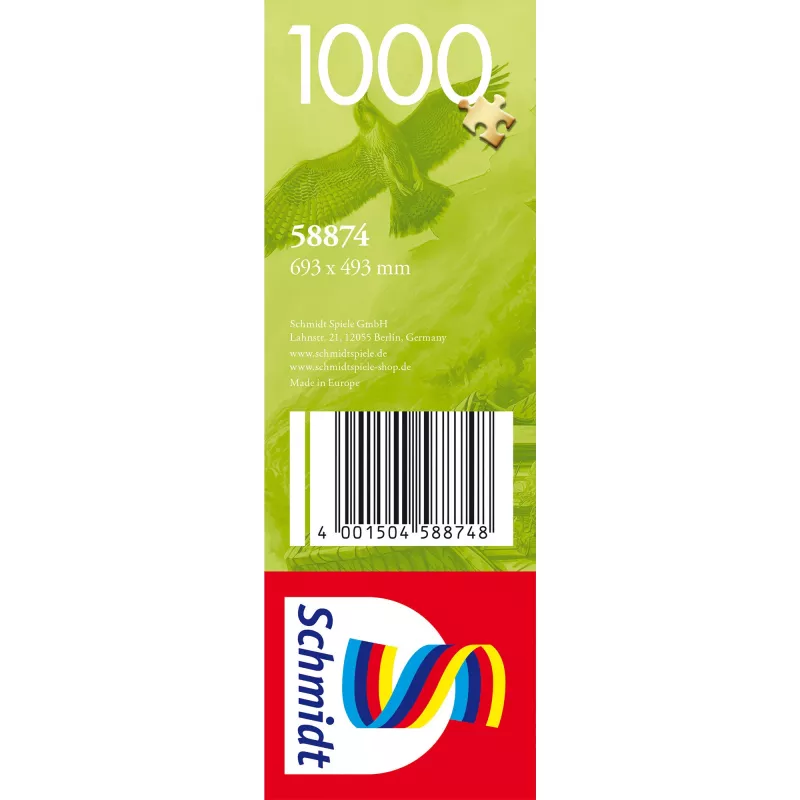 Puzzle 1000 dielikov, Schmidt Spiele Dorf am Waldrand, krajinná ilustrácia