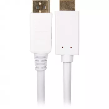 Sharkoon adaptérový kábel Displayport 1.2 > HDMI 4K biely 3 metre