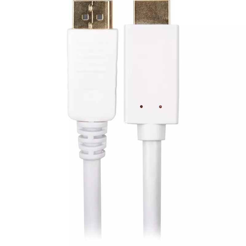 Sharkoon adaptérový kábel Displayport 1.2 > HDMI 4K biely 3 metre