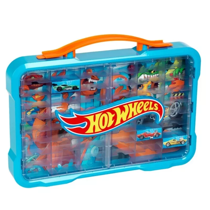 Hot Wheels úložný kufrík so svietiacim logom
