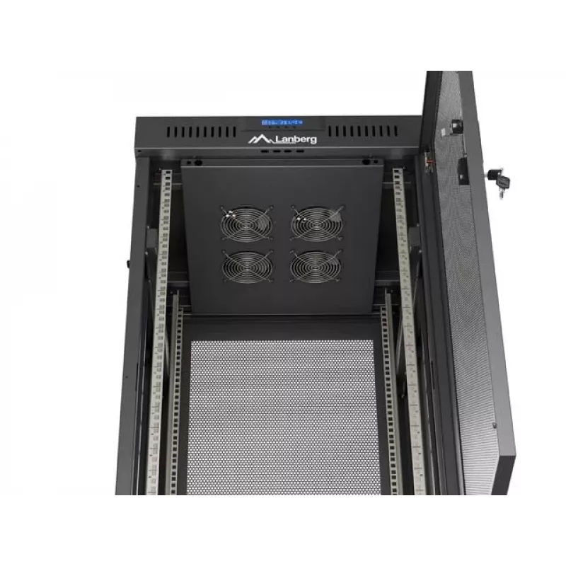 Racková skriňa LANBERG FF01-6624-23BL 24U samostatne stojaca 19 palcov 600×600 mm IP20 čierna