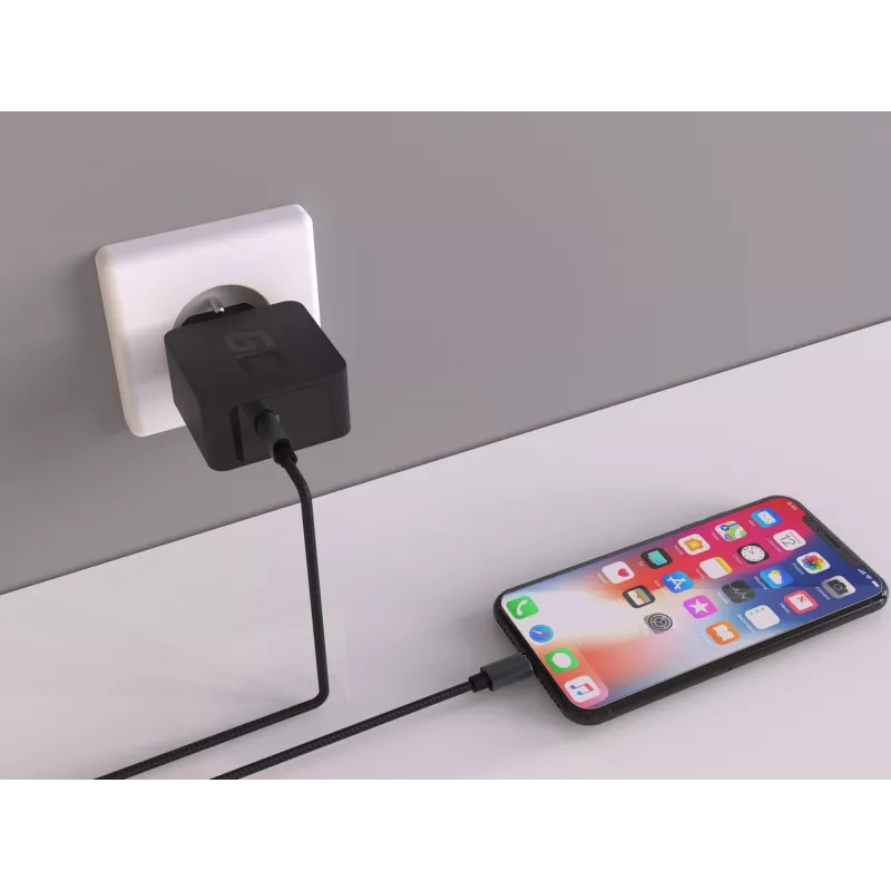 Green Cell CHAR07 nabíjačka mobilných zariadení čierna pre interiér