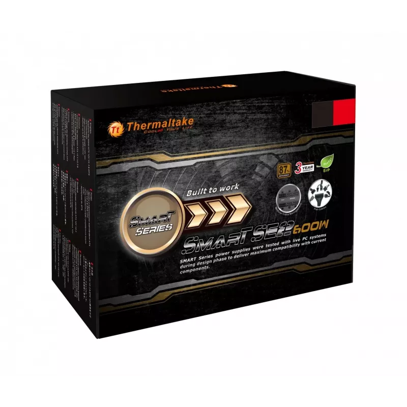 Napájací zdroj Thermaltake Smart SE2 600W ATX semi-modulárny, 86% účinnosť, 120 mm ventilátor