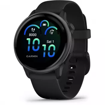 Garmin vívoactive 6 3,05 cm (1,2) AMOLED 42 mm digitálny 390 x 390 pixelov dotyková obrazovka čierna Wi-Fi GPS (satelit)