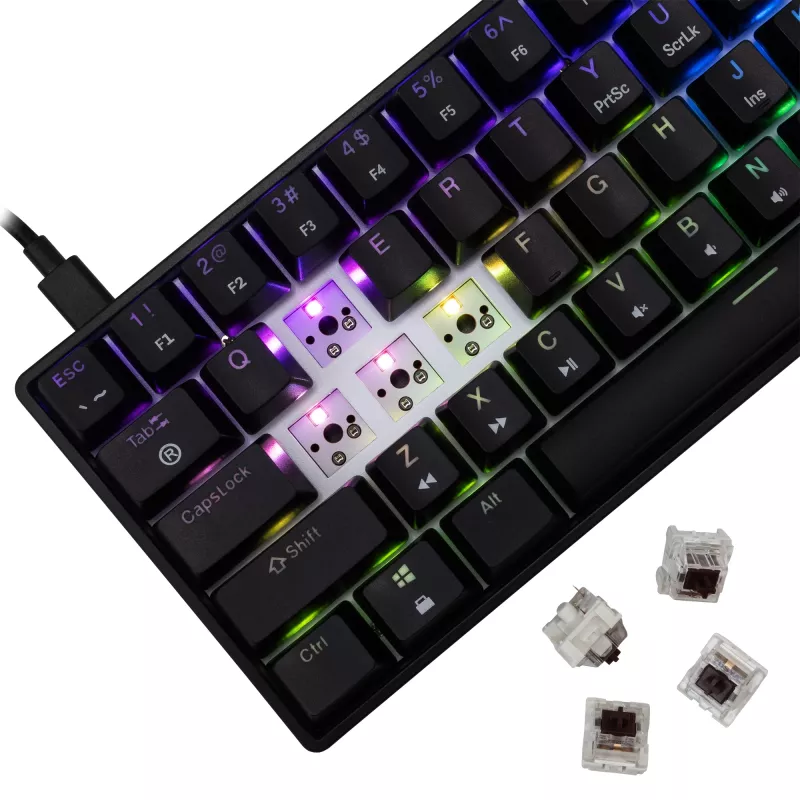 Mechanická klávesnica White Shark Shinobi-2 čierna US-layout s Brown-Switches