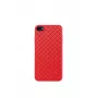 Ochranné puzdro na telefón Devia pre iPhone SE2 v červenej s tkaným vzorom