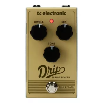 Gitarový efektový pedál TC Electronic Drip Spring Reverb — kompaktný dizajn, True Bypass