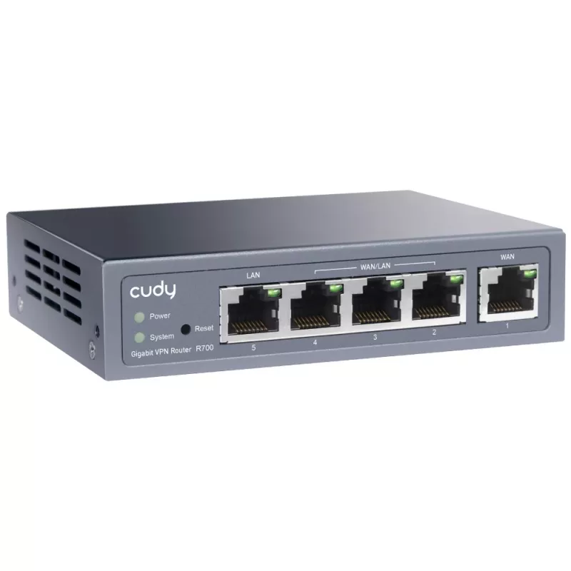 Cudy Gigabit Multi-WAN VPN router káblový router Fast Ethernet, Gigabit Ethernet sivý