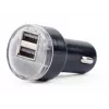 Auto nabíjačka Gembird EG-U2C2A-CAR-02, 12–24V vstup, 5V/2,1A výstup, 2× USB 2.0, čierna