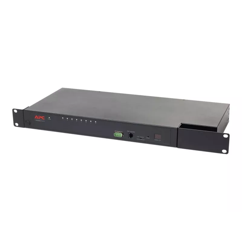 KVM switch APC KVM0108A, 8-portový PS/2 VGA, 1U rack, 1600x1200, čierna