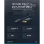 Kábel USB-C na DP. M/M. Modrý. 1,0 m – kábel – digitálny/dátový (44931)