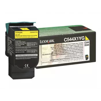 Lexmark - tonerová kazeta - mimoriadne vysoká výťažnosť - 1 x žltá - 4000 strán - LRP / LCCP (0C544X1YG)